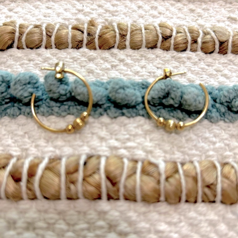 Solid gold hoop earrings